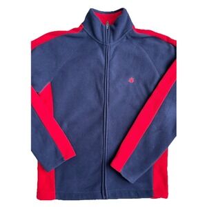 Brooks Brothers "346" Fleece Full Zip Jacket Men's Medium M‎ Red Blue Warm